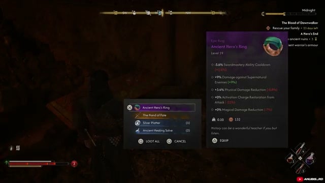 Take the shortsword and ring
