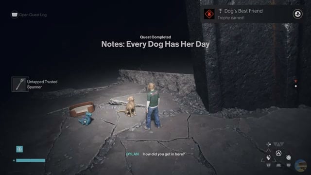 Dog's Best Friend trophy and quest completion