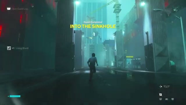 Into the Sinkhole completion and Living Shard reward