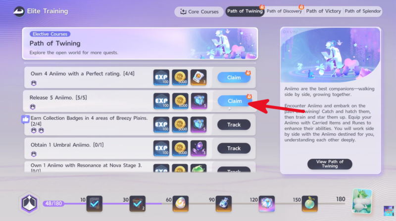 Elite Training rewards on releasing Aniimo / YouTube - WoW Quests
