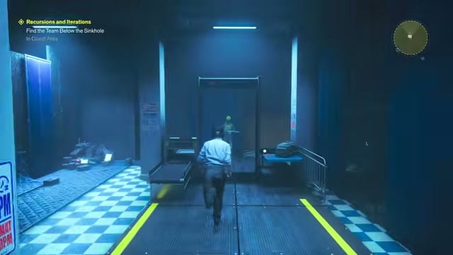 The laundromat entrance in the Evacuation Zone