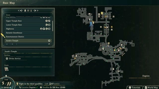 Look for highlighted temples