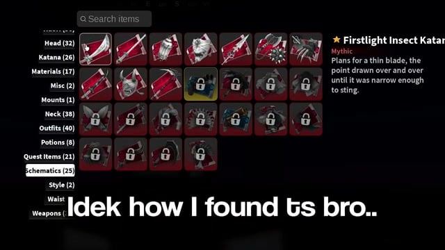 Check the Katana entry