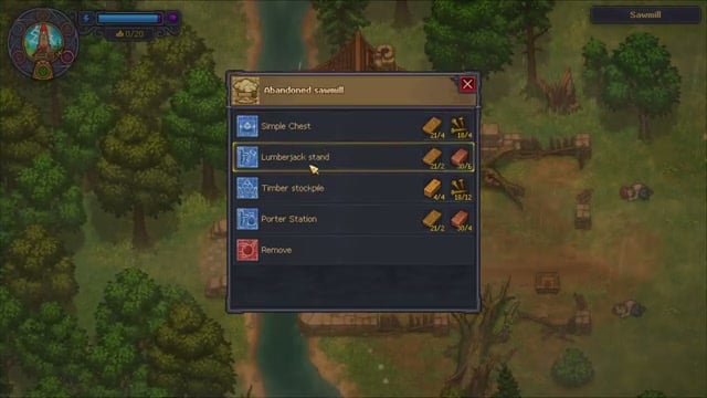 Construct a Lumberjack stand
