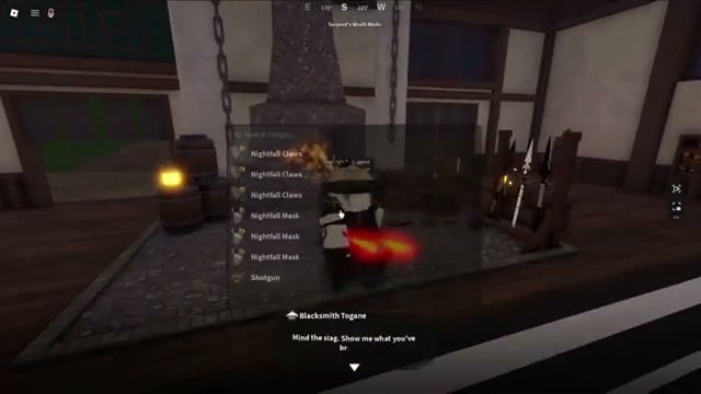 Speak to Blacksmith Togane