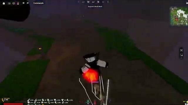 Head toward the lit torch