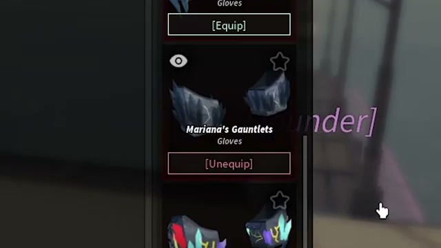 Equip the combined Mariana’s Gauntlets