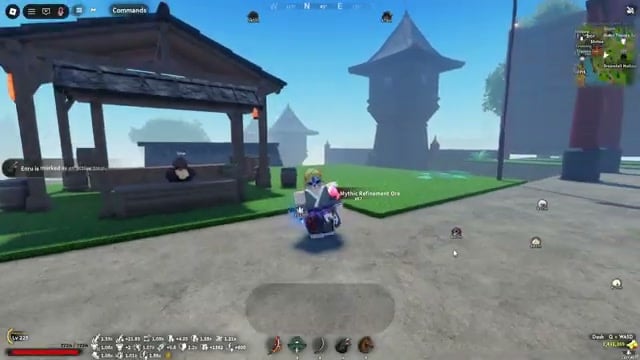 Confirm and collect the ore
