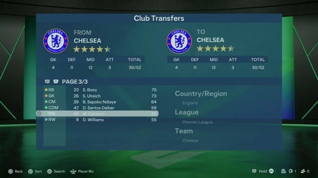 Complete the transfer