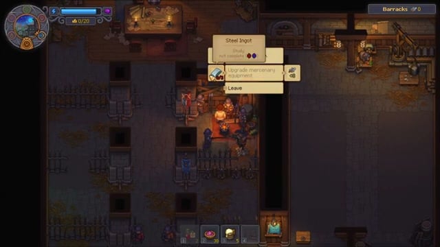 Upgrade mercenary equipment