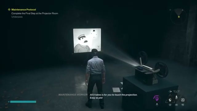 Touch the projection