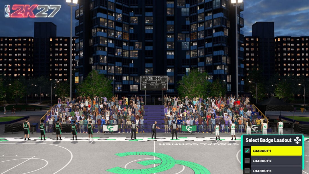 NBA 2K27 Badge Loadouts selection during gameplay