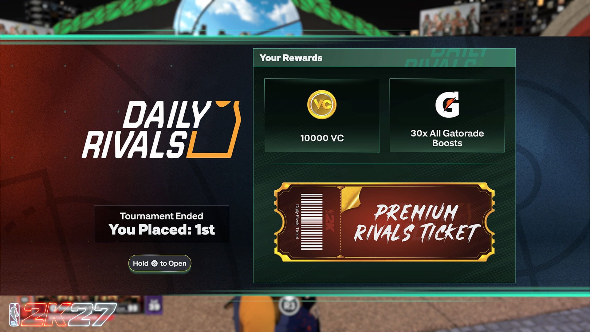 NBA 2K27 Daily Rivals reward screen