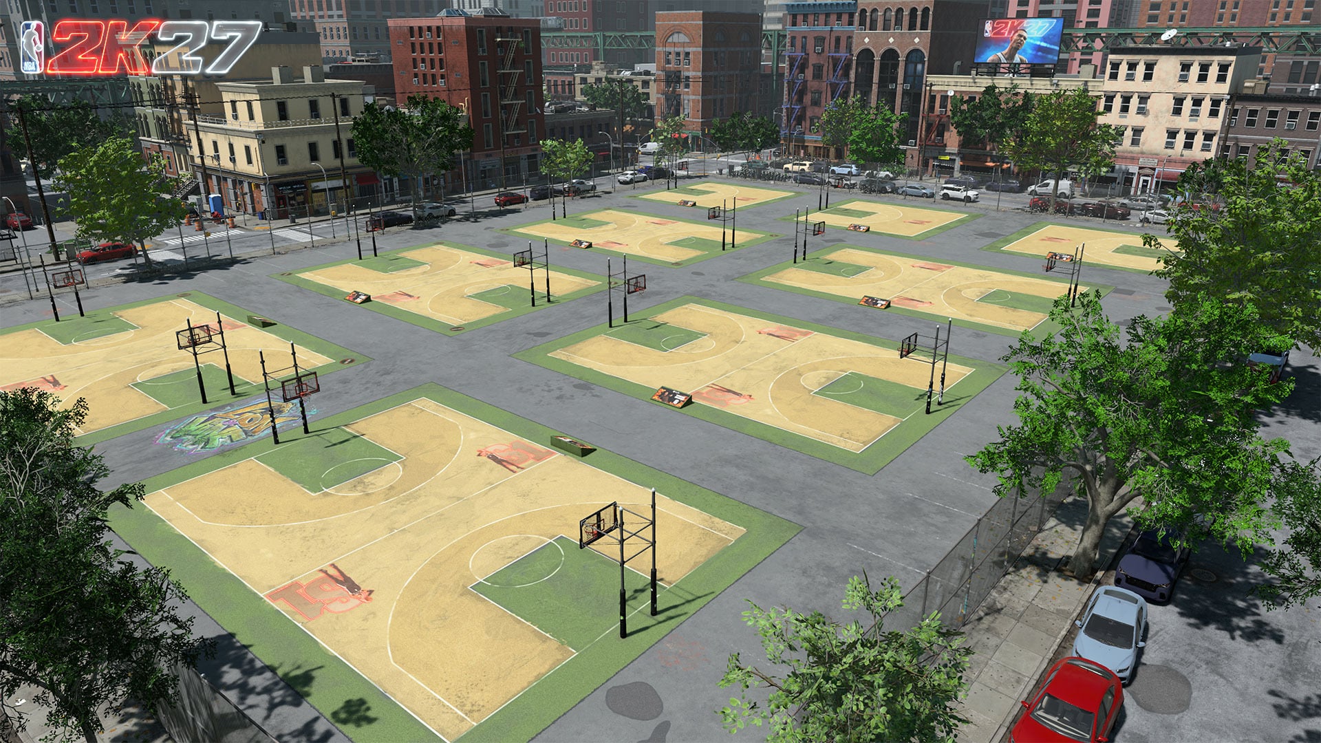 NBA 2K27 seasonal basketball parks in The City