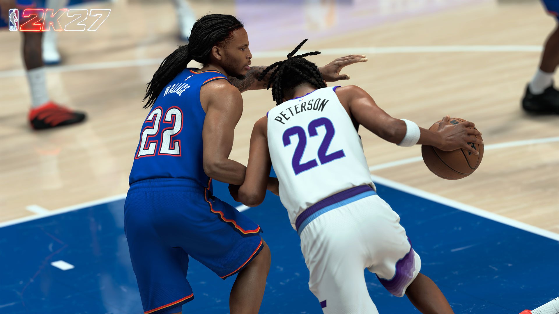 NBA 2K27 contact near the basket during a finish