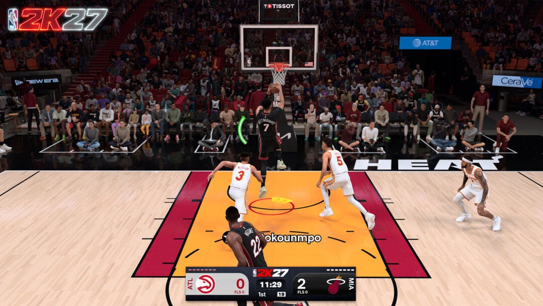 NBA 2K27 dynamic Dunk Meter during a finish
