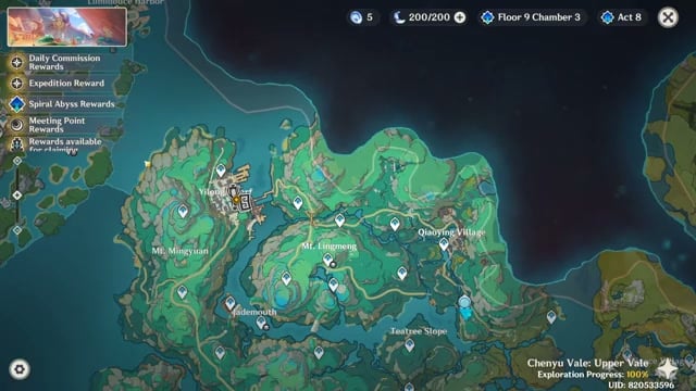 Yilong Wharf Teleport Waypoint in Chenyu Vale: Upper Vale