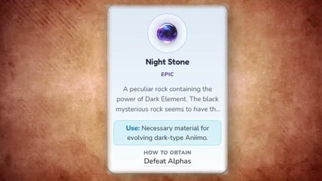 Obtain Night Stones from Dark Alphas