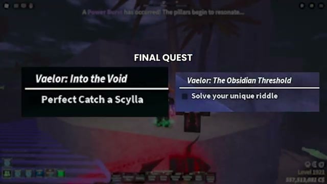 Complete the Into the Void fishing objective