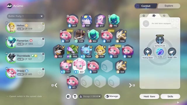 Aim and throw to capture Glacy