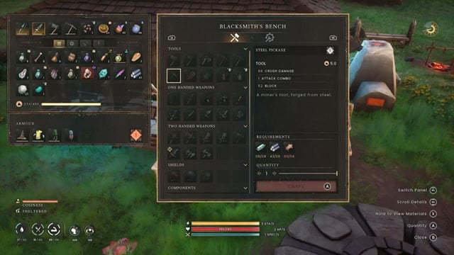 Review the remaining axe materials