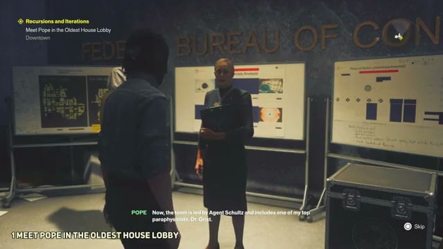 Descend through the laundromat