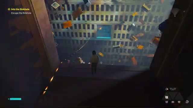 Jump beneath the diving bell cable