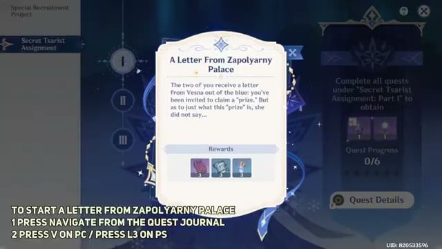 Select the quest