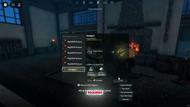 Buy the Shotgun from Blacksmith / YouTube - MineBlox
