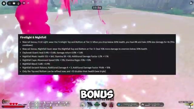 Firstlight and Nightfall balance changes