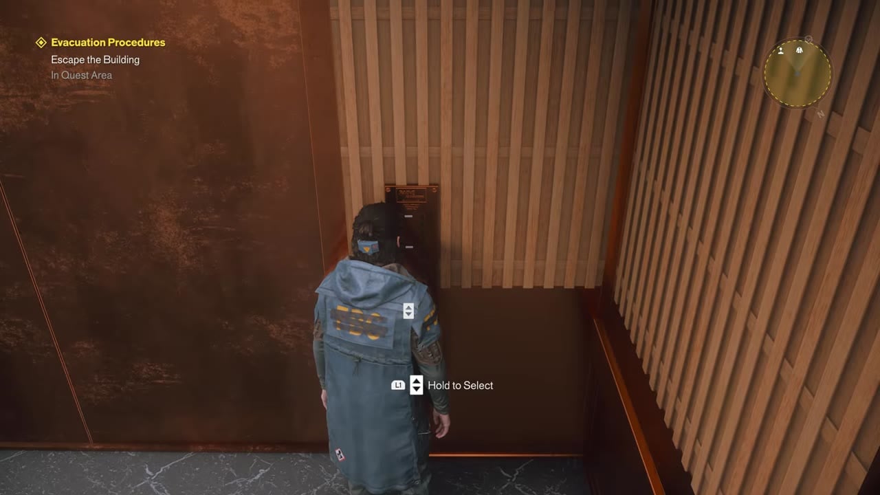 Elevator button panel to escape
