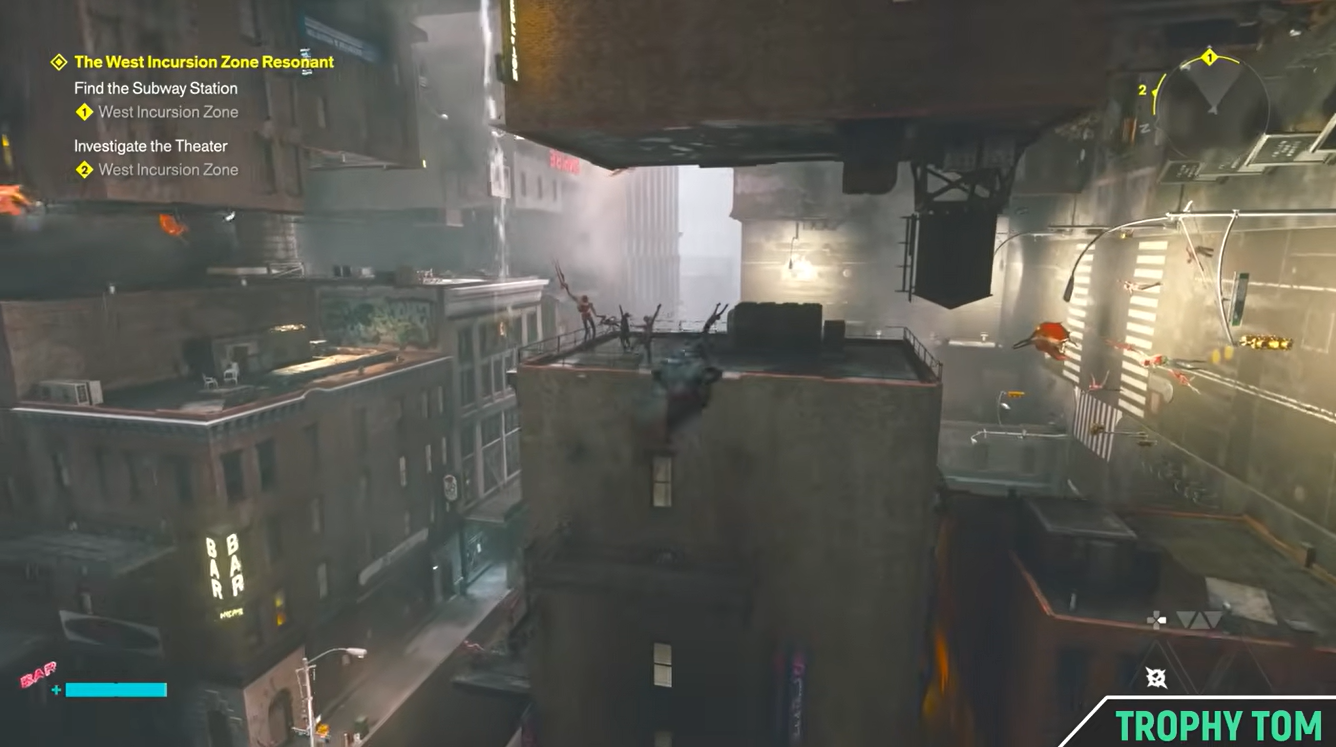 Jump across the empire building towards road / YouTube - Trophy Tom