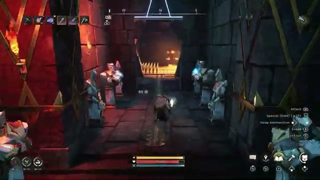 Use the golems as your landmark