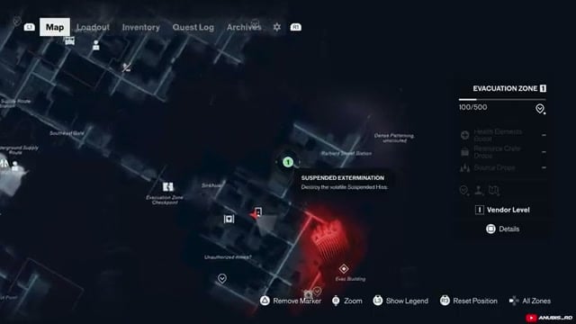 Find the Evacuation Zone building