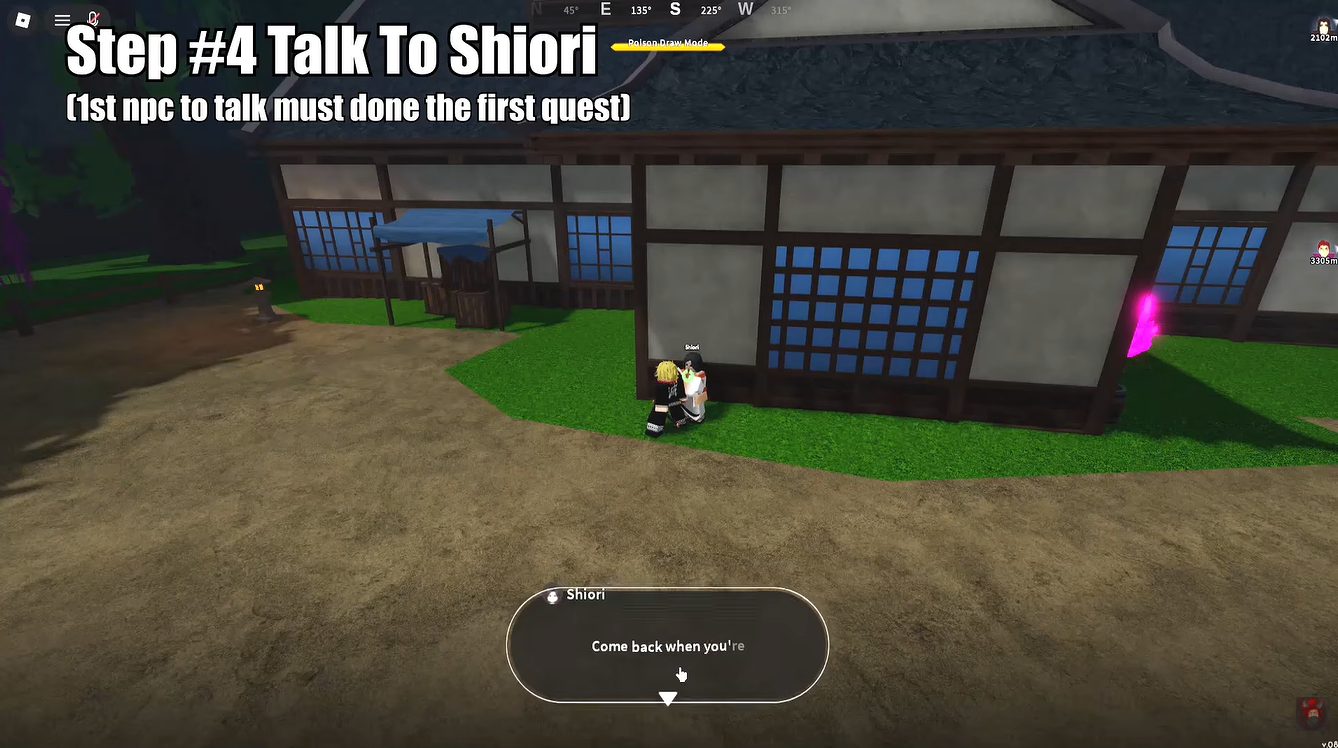 Speak with Shiori at Butterfly Estate / YouTube - BuilderBoyTV