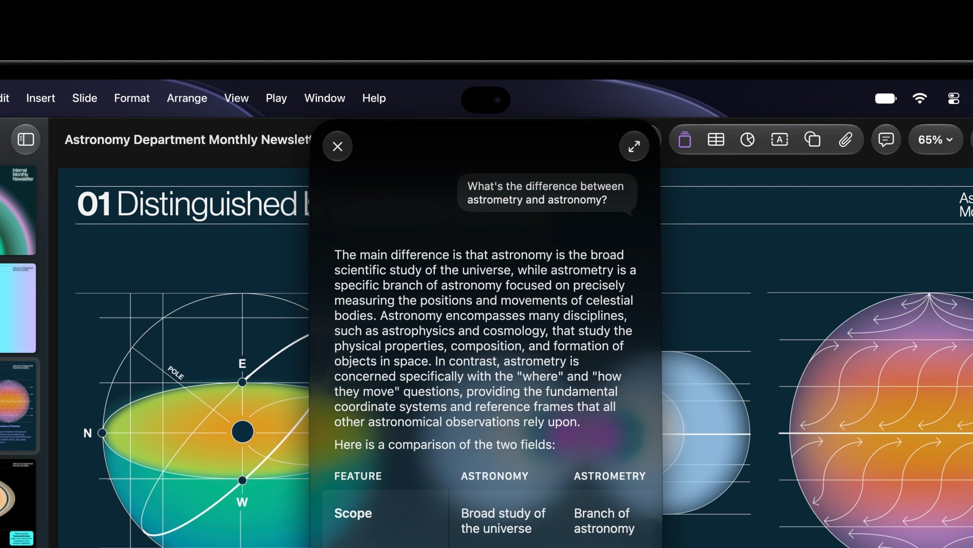 Siri AI opens from the Dynamic Island on MacBook Pro with PROLED XDR Display