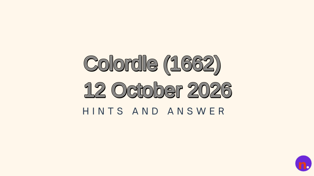 Game icon and date for Colordle Hints and Answer Today - 12 October 2026