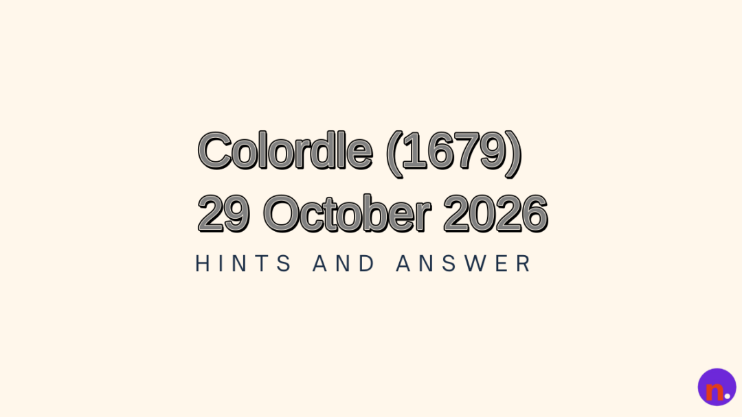 Game icon and date for Colordle #1679 Hints and Answers for October 29, 2026