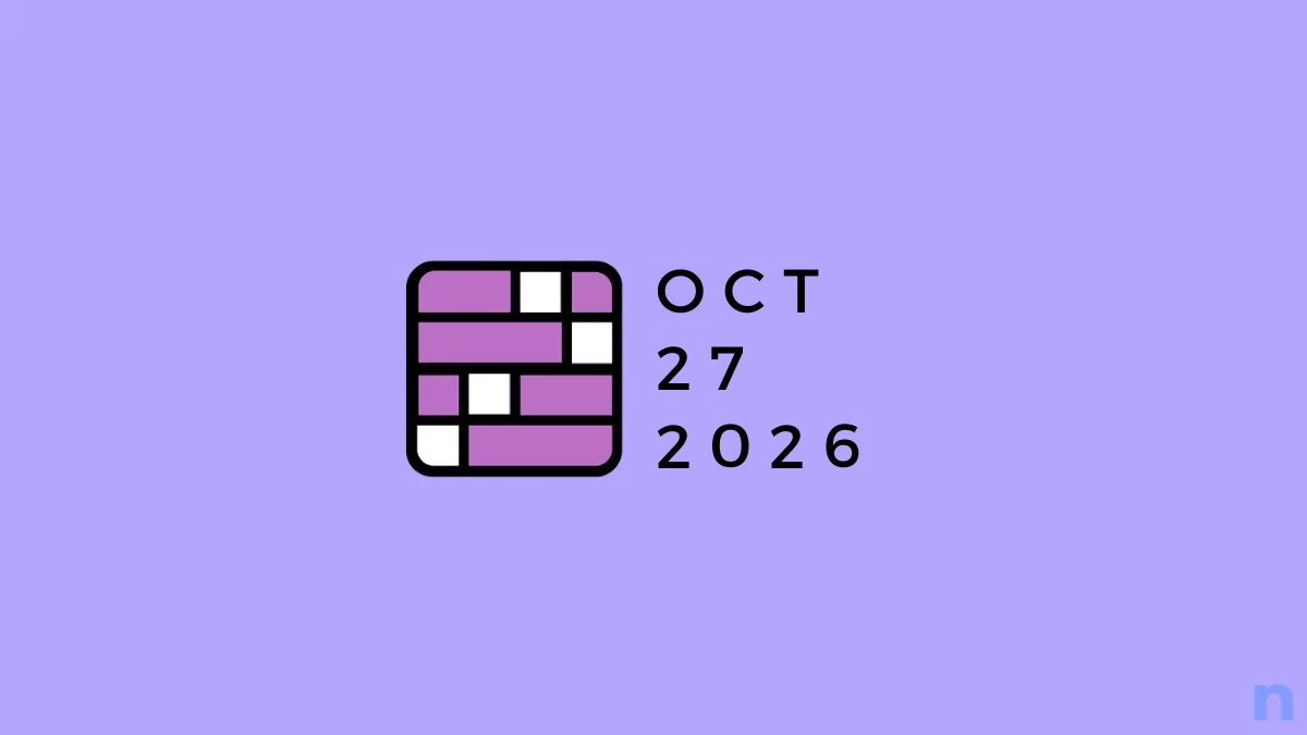 Game icon and date for NYT Connections #1234 Hints and Answers for October 27, 2026