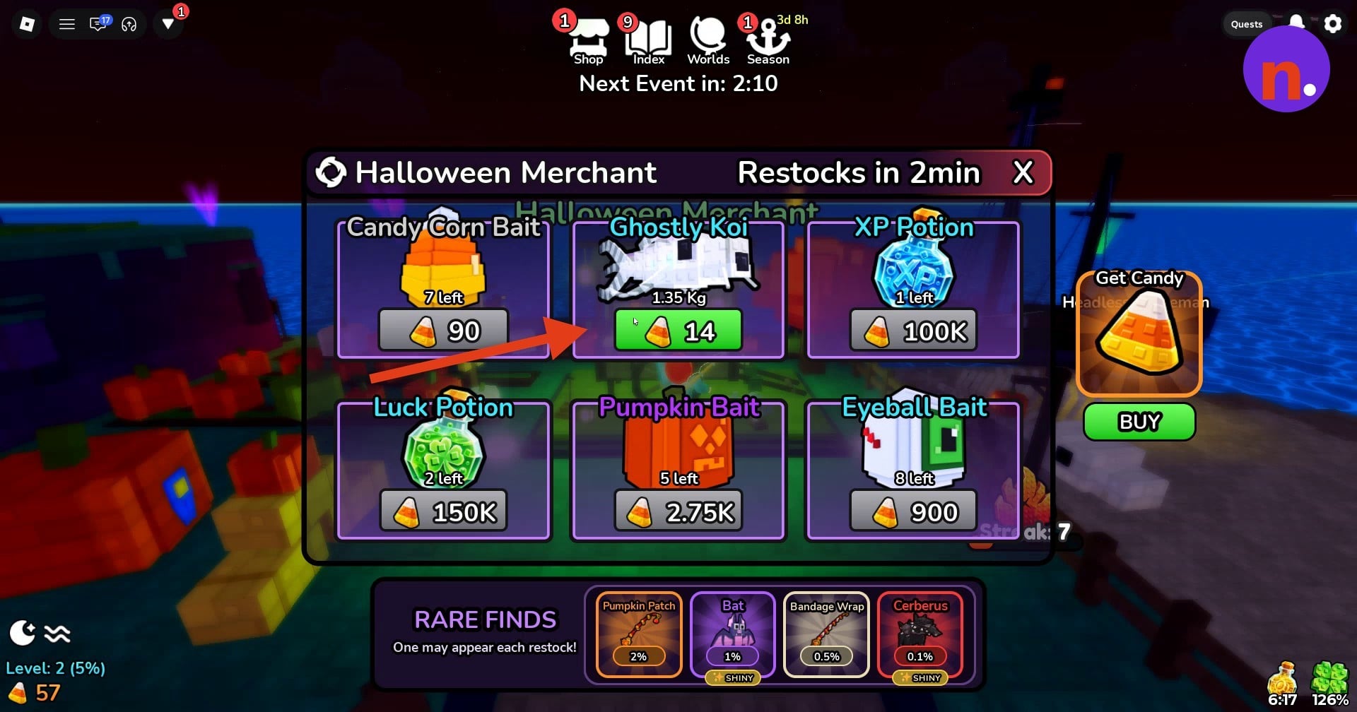 Recognize the Halloween Merchant shop