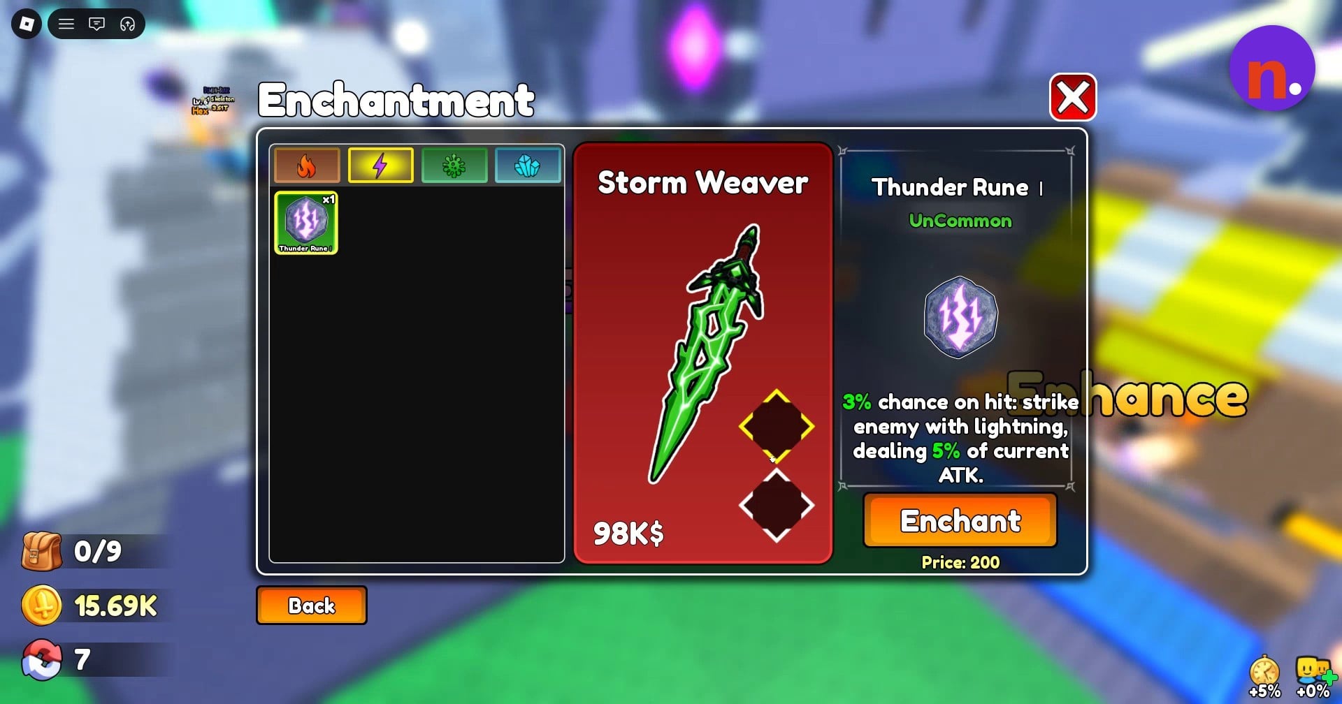 Thunder Rune I selected for Storm Weaver