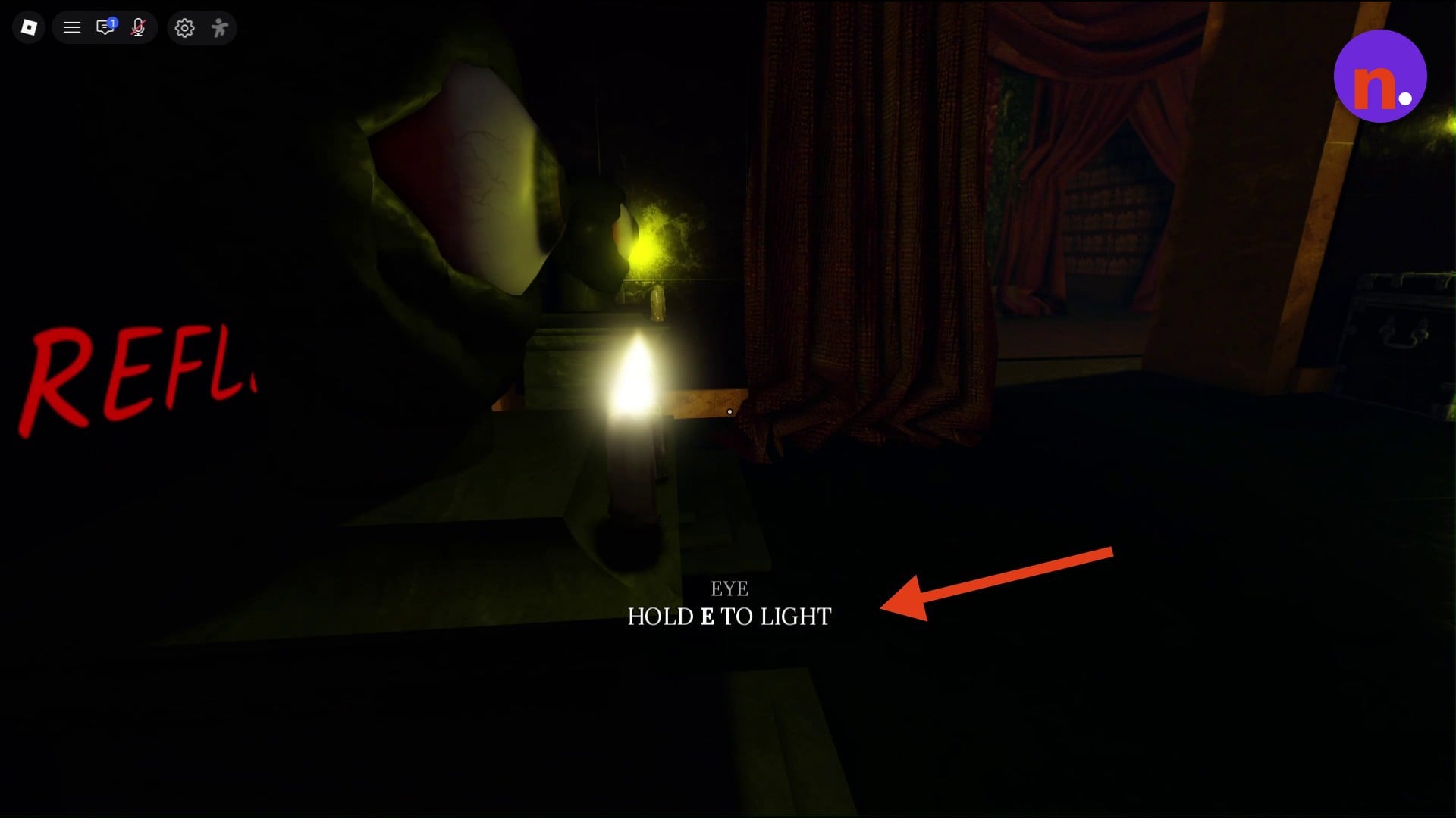Hold E at the matching eye pedestal to light its candles