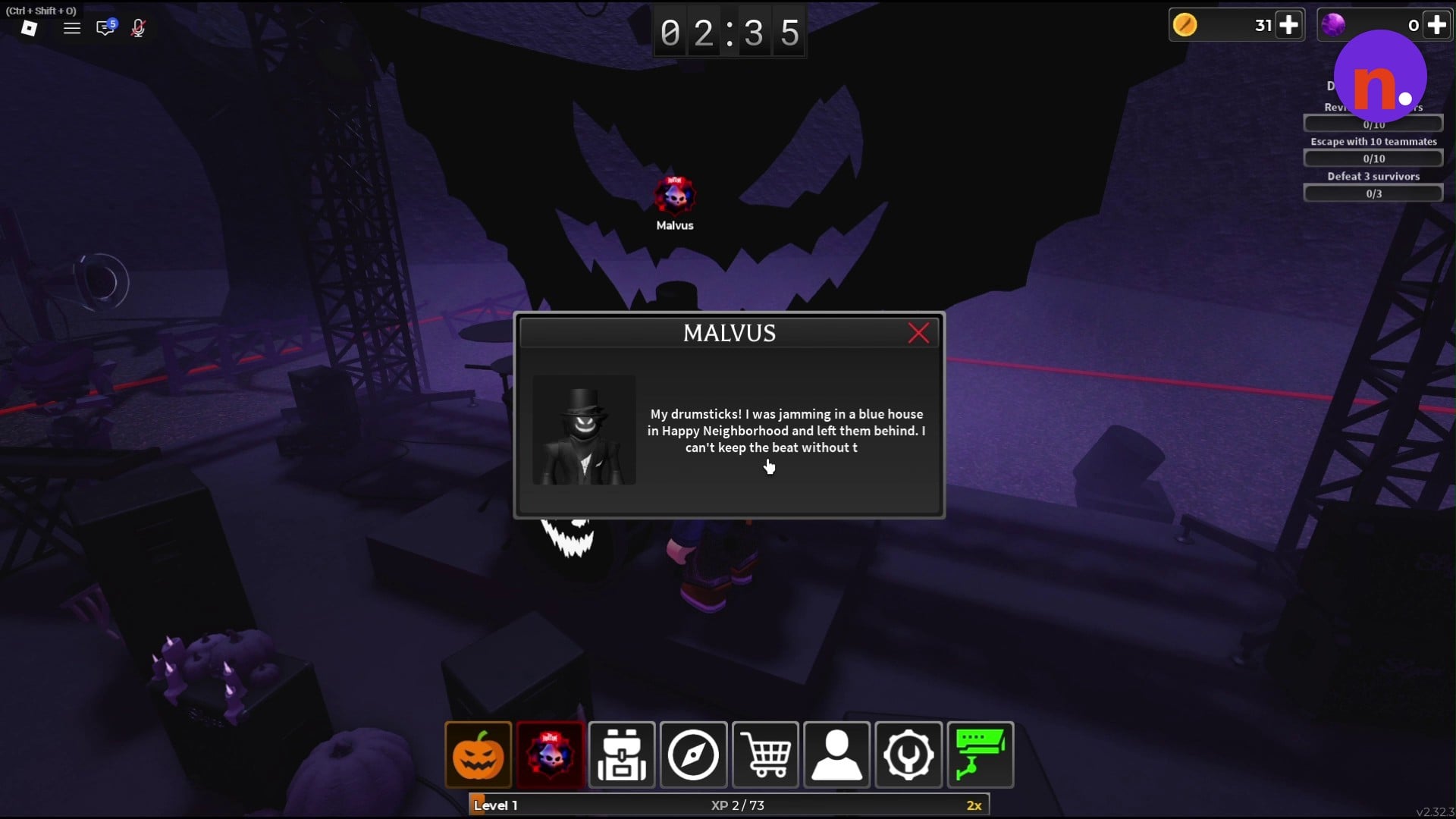 Speak with Malvus behind the drums about his missing drumsticks.