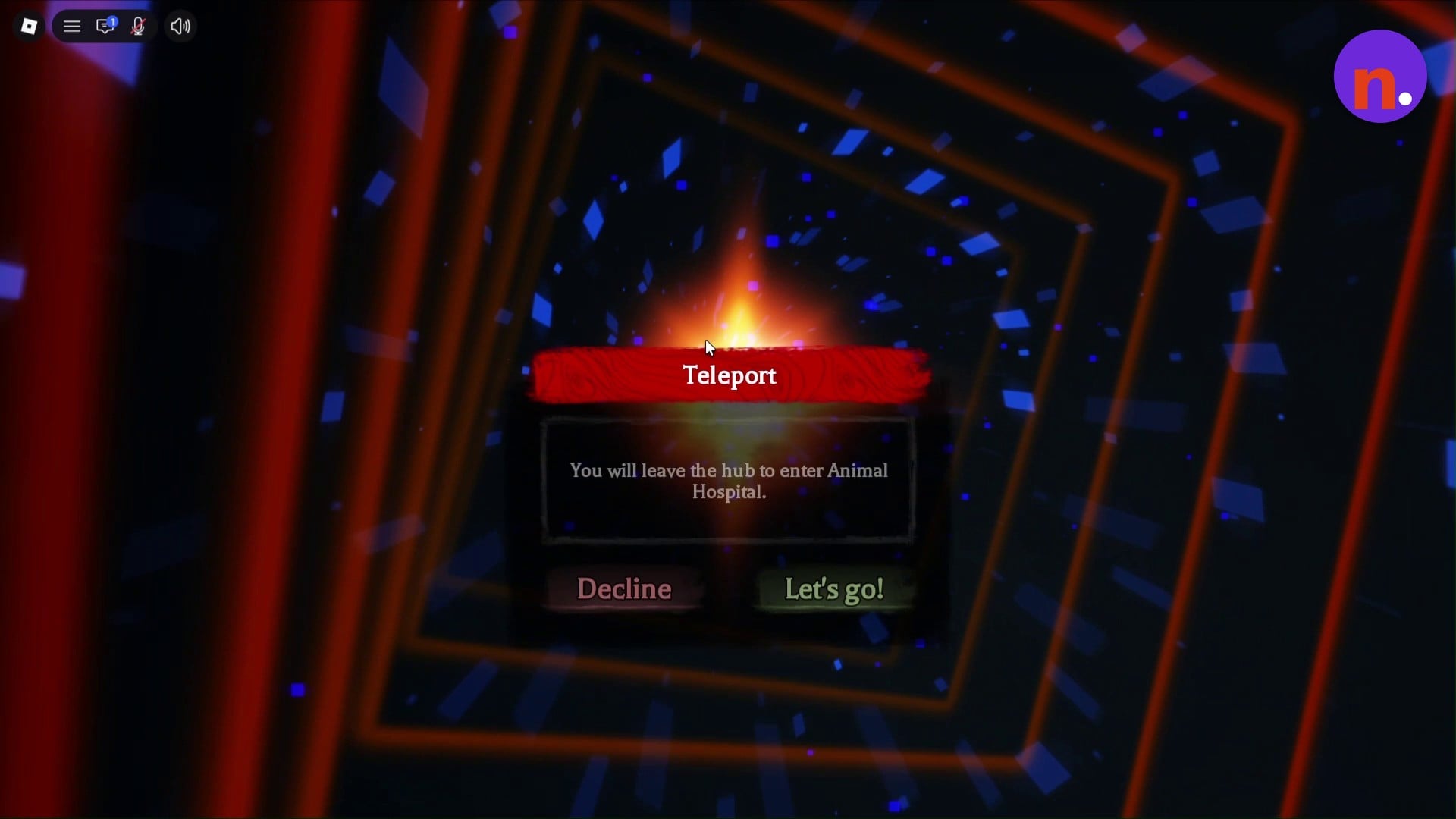 Animal Hospital teleport confirmation