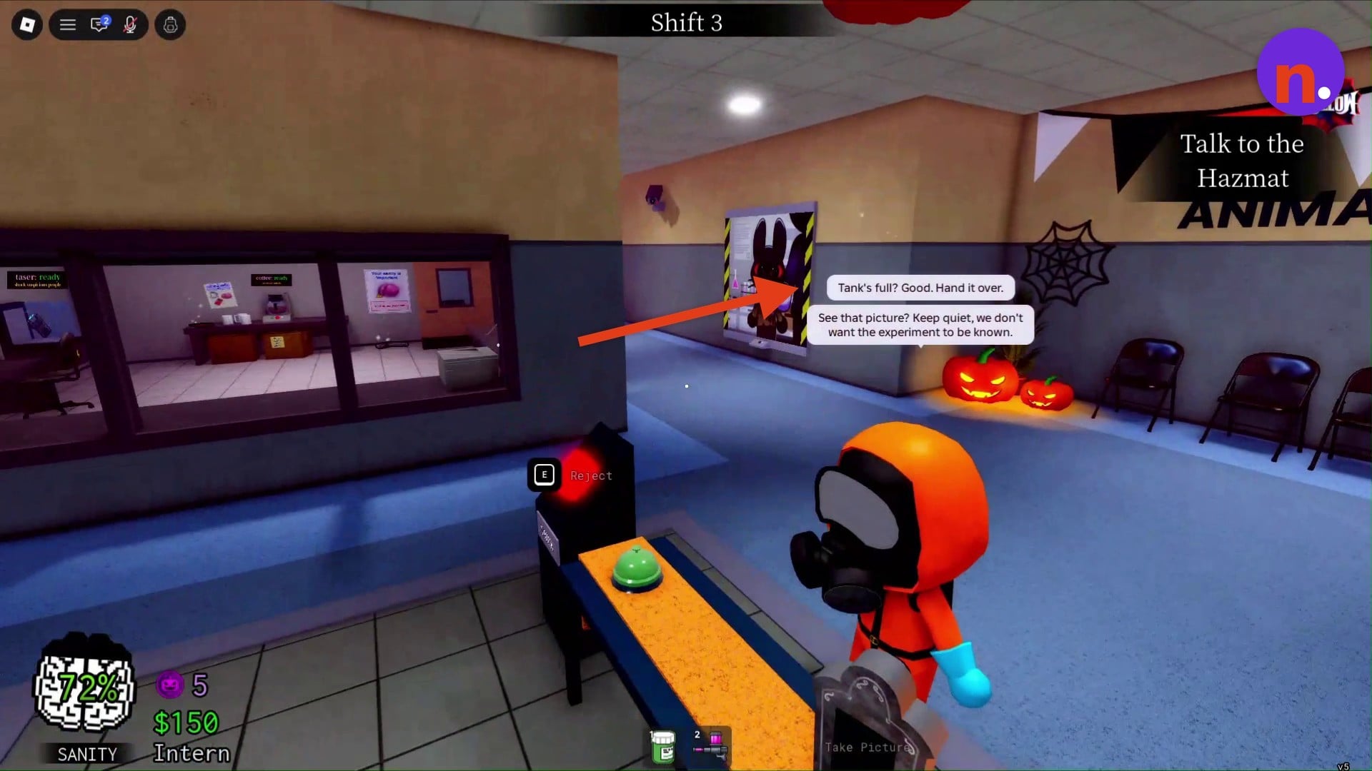 Hazmat quest hand-in