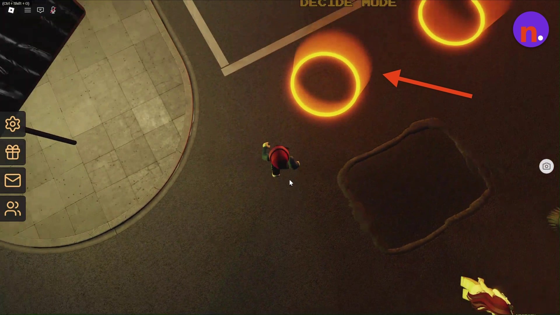 Stand on a glowing yellow queue pad to start the shift