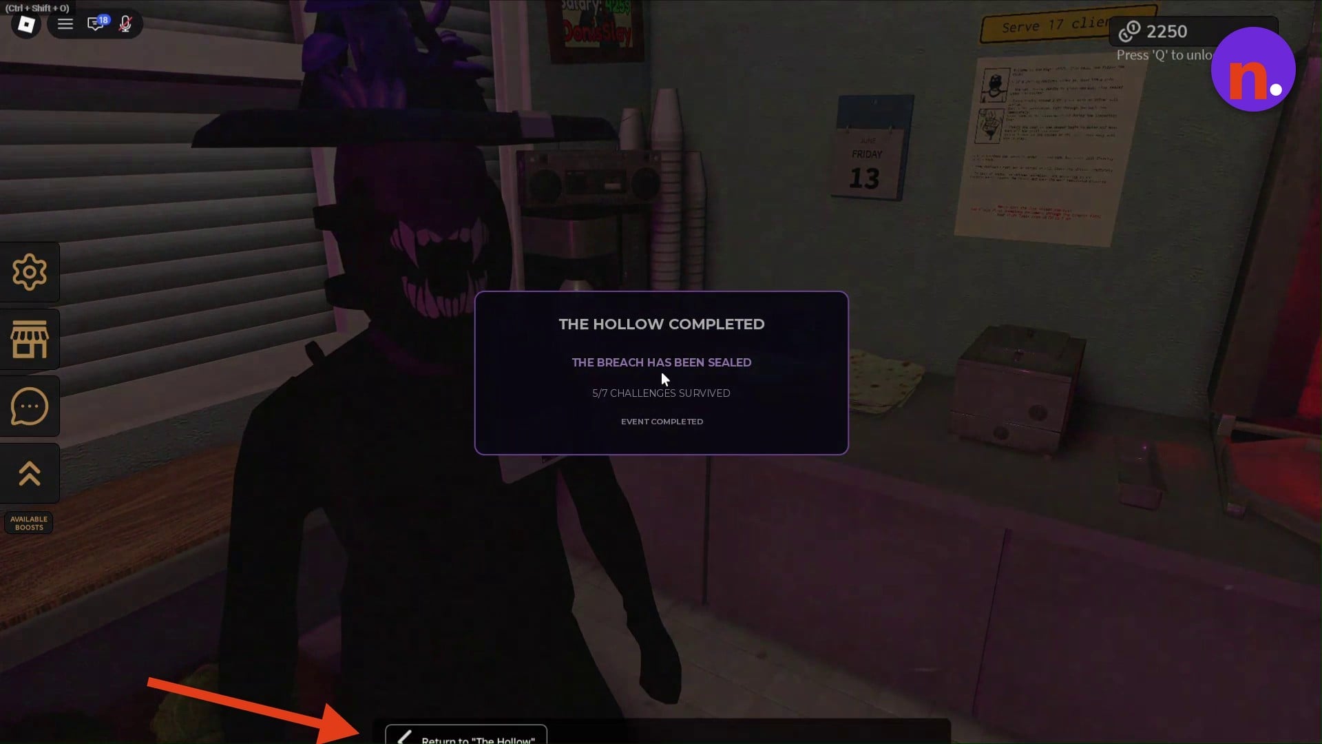 Use the return button at the bottom of the completion popup