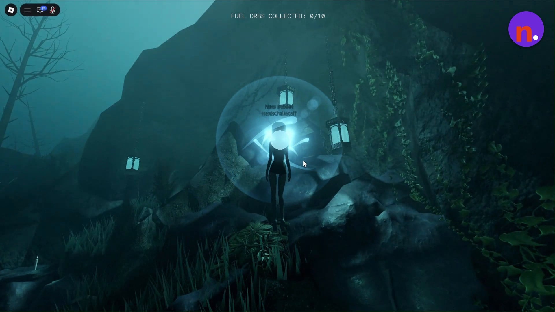 Look for glowing fuel orbs among the hanging lanterns
