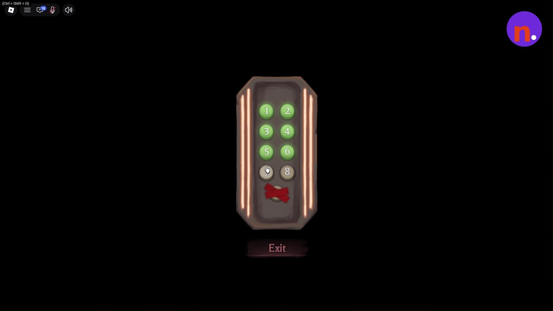 Choose 7 on the elevator panel