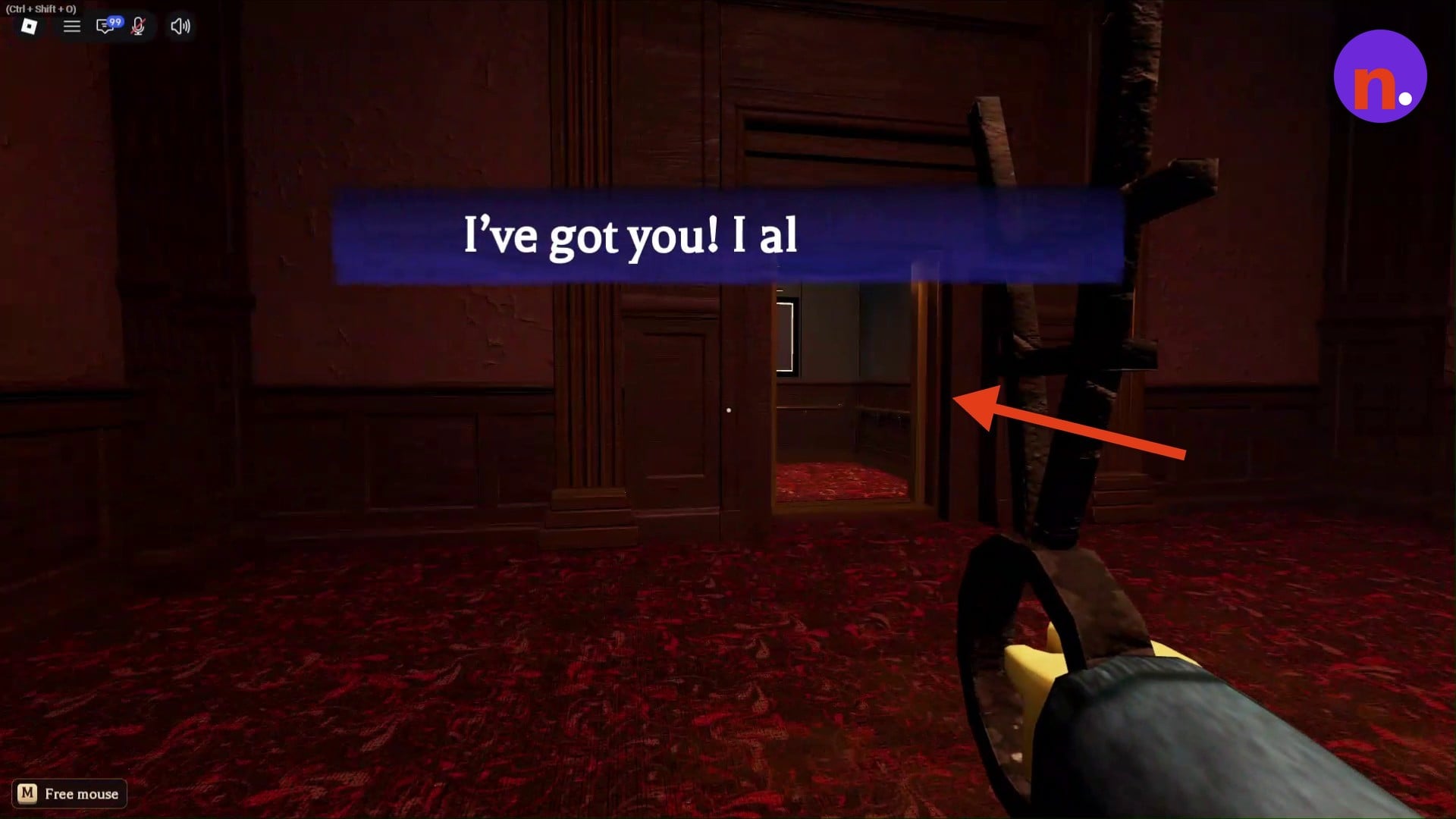 Enter the open elevator to leave Floor 7